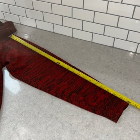 Exofficio 1/2 Zip Mens Wool Blend Sweater Pull-over Red/black Mock Medium - Picture 5 of 8